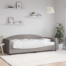 Sofa bed with taupe gray fabric mattress 90x200 cm by vidaXL, Beds and slatted bases - Ref: Foro24-3197173, Price: 343,07 €, ...