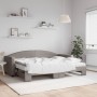 Trundle sofa bed with taupe gray fabric mattress 80x200 cm by vidaXL, Beds and slatted bases - Ref: Foro24-3197204, Price: 41...