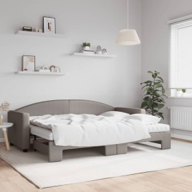 Sofá cama nido con colchón tela gris taupe 80x200 cm de vidaXL, Camas y somieres - Ref: Foro24-3197204, Precio: 417,46 €, Des...