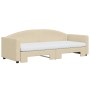 Trundle sofa bed with cream fabric mattress 80x200 cm by vidaXL, Beds and slatted bases - Ref: Foro24-3197205, Price: 424,72 ...