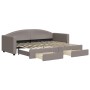 Sofá cama nido con cajones tela gris taupe 80x200 cm de vidaXL, Camas y somieres - Ref: Foro24-3197222, Precio: 333,77 €, Des...