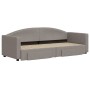 Sofá cama nido con cajones tela gris taupe 80x200 cm de vidaXL, Camas y somieres - Ref: Foro24-3197222, Precio: 333,77 €, Des...