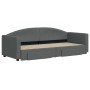 Sofá cama nido con cajones tela gris oscuro 80x200 cm de vidaXL, Camas y somieres - Ref: Foro24-3197220, Precio: 326,58 €, De...