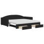 Sofá cama nido con cajones tela negro 100x200 cm de vidaXL, Camas y somieres - Ref: Foro24-3197249, Precio: 493,05 €, Descuen...