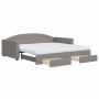 Sofá cama nido con cajones tela gris taupe 100x200 cm de vidaXL, Camas y somieres - Ref: Foro24-3197250, Precio: 492,75 €, De...