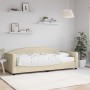 Sofa bed with cream fabric mattress 90x200 cm by vidaXL, Beds and slatted bases - Ref: Foro24-3197174, Price: 343,07 €, Disco...