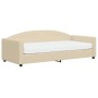 Sofá cama con colchón tela crema 90x200 cm de vidaXL, Camas y somieres - Ref: Foro24-3197174, Precio: 343,07 €, Descuento: %