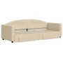 Trundle sofa bed with drawers cream fabric 80x200 cm by vidaXL, Beds and slatted bases - Ref: Foro24-3197223, Price: 318,75 €...