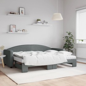 Sofá cama nido con colchón tela gris oscuro 80x200 cm de vidaXL, Camas y somieres - Ref: Foro24-3197202, Precio: 413,99 €, De...