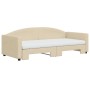 Sofá cama nido con colchón tela crema 90x200 cm de vidaXL, Camas y somieres - Ref: Foro24-3197210, Precio: 430,68 €, Descuent...