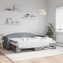 Sofá cama nido con colchón tela gris claro 80x200 cm de vidaXL, Camas y somieres - Ref: Foro24-3197201, Precio: 451,84 €, Des...