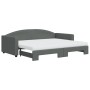 Sofá cama nido con colchón tela gris oscuro 90x200 cm de vidaXL, Camas y somieres - Ref: Foro24-3197207, Precio: 430,38 €, De...