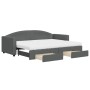 Sofá cama nido con cajones tela gris oscuro 80x200 cm de vidaXL, Camas y somieres - Ref: Foro24-3197238, Precio: 462,86 €, De...