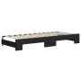 Trundle sofa bed with drawers black fabric 80x200 cm by vidaXL, Beds and slatted bases - Ref: Foro24-3197239, Price: 466,95 €...