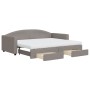 Sofá cama nido con cajones tela gris taupe 90x200 cm de vidaXL, Camas y somieres - Ref: Foro24-3197245, Precio: 497,52 €, Des...