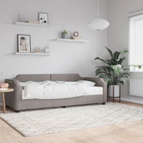 Sofa bed with taupe gray fabric mattress 90x200 cm by vidaXL, Beds and slatted bases - Ref: Foro24-3197619, Price: 353,99 €, ...