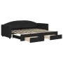 Trundle sofa bed with drawers black fabric 80x200 cm by vidaXL, Beds and slatted bases - Ref: Foro24-3197221, Price: 316,92 €...