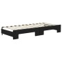 Trundle sofa bed with drawers black fabric 80x200 cm by vidaXL, Beds and slatted bases - Ref: Foro24-3197459, Price: 322,39 €...