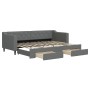 Trundle sofa bed with drawers dark gray fabric 80x200 cm by vidaXL, Beds and slatted bases - Ref: Foro24-3197458, Price: 329,...