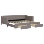 Trundle sofa bed with drawers taupe gray fabric 80x200 cm by vidaXL, Beds and slatted bases - Ref: Foro24-3197460, Price: 328...