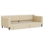 Trundle sofa bed with drawers cream fabric 80x200 cm by vidaXL, Beds and slatted bases - Ref: Foro24-3197461, Price: 311,08 €...