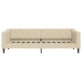 Trundle sofa bed with drawers cream fabric 80x200 cm by vidaXL, Beds and slatted bases - Ref: Foro24-3197461, Price: 311,08 €...