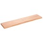 Encimera baño madera maciza tratada marrón claro 180x40x(2-6)cm de vidaXL, Encimeras - Ref: Foro24-3156164, Precio: 119,39 €,...