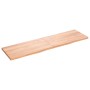 Encimera baño madera maciza tratada marrón claro 180x50x(2-4)cm de vidaXL, Encimeras - Ref: Foro24-3156165, Precio: 118,25 €,...