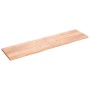 Encimera baño madera maciza tratada marrón claro 200x50x(2-4)cm de vidaXL, Encimeras - Ref: Foro24-3156173, Precio: 129,58 €,...