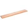 Encimera baño madera maciza tratada marrón claro 200x30x(2-6)cm de vidaXL, Encimeras - Ref: Foro24-3156170, Precio: 108,71 €,...