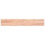 Encimera baño madera maciza tratada marrón claro 200x30x(2-6)cm de vidaXL, Encimeras - Ref: Foro24-3156170, Precio: 108,71 €,...