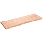 Badezimmerarbeitsplatte aus hellbraun behandeltem Massivholz, 180 x 60 x (2–6) cm von vidaXL, Arbeitsplatten - Ref: Foro24-31...