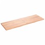 Badezimmerarbeitsplatte aus hellbraun behandeltem Massivholz, 180 x 60 x (2-4) cm von vidaXL, Arbeitsplatten - Ref: Foro24-31...