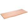 Encimera de baño madera maciza tratada marrón claro 100x40x2 cm de vidaXL, Encimeras - Ref: Foro24-3156128, Precio: 61,32 €, ...