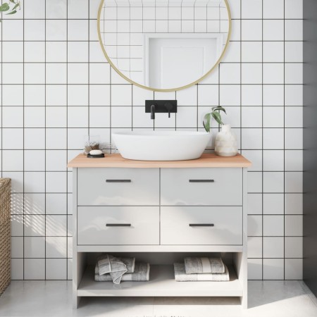 Encimera de baño madera maciza sin tratar 100x30x2 cm de vidaXL, Encimeras - Ref: Foro24-3156029, Precio: 45,62 €, Descuento: %