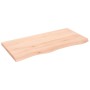 Unbehandelte Badezimmerarbeitsplatte aus Massivholz, 100 x 50 x (2–4) cm von vidaXL, Arbeitsplatten - Ref: Foro24-3156036, Pr...