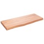 Encimera baño madera maciza tratada marrón claro 100x40x(2-6)cm de vidaXL, Encimeras - Ref: Foro24-3156130, Precio: 95,23 €, ...