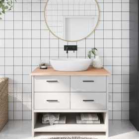 Encimera de baño madera maciza sin tratar 100x50x2 cm de vidaXL, Encimeras - Ref: Foro24-3156035, Precio: 72,72 €, Descuento: %