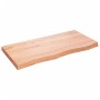 Encimera baño madera maciza tratada marrón claro 100x50x(2-6)cm de vidaXL, Encimeras - Ref: Foro24-3156133, Precio: 85,43 €, ...