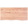 Encimera baño madera maciza tratada marrón claro 100x50x(2-6)cm de vidaXL, Encimeras - Ref: Foro24-3156133, Precio: 85,43 €, ...