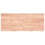 Badezimmerarbeitsplatte aus hellbraun behandeltem Massivholz, 120 x 50 x (2–4) cm von vidaXL, Arbeitsplatten - Ref: Foro24-31...