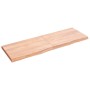 Encimera baño madera maciza tratada marrón claro 120x40x(2-4)cm de vidaXL, Encimeras - Ref: Foro24-3156139, Precio: 71,24 €, ...