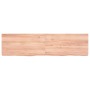 Encimera baño madera maciza tratada marrón claro 120x30x(2-6)cm de vidaXL, Encimeras - Ref: Foro24-3156138, Precio: 106,33 €,...