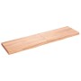 Badezimmerarbeitsplatte aus hellbraun behandeltem Massivholz, 120 x 30 x (2–4) cm von vidaXL, Arbeitsplatten - Ref: Foro24-31...