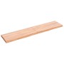 Encimera baño madera maciza tratada marrón claro 140x30x(2-4)cm de vidaXL, Encimeras - Ref: Foro24-3156145, Precio: 64,36 €, ...