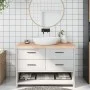 Encimera de baño madera maciza sin tratar 120x60x(2-6) cm de vidaXL, Encimeras - Ref: Foro24-3156048, Precio: 101,71 €, Descu...