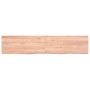 Badezimmerarbeitsplatte aus hellbraun behandeltem Massivholz, 140 x 30 x (2–6) cm von vidaXL, Arbeitsplatten - Ref: Foro24-31...