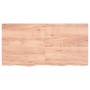 Badezimmerarbeitsplatte aus hellbraun behandeltem Massivholz, 120 x 60 x (2–6) cm von vidaXL, Arbeitsplatten - Ref: Foro24-31...