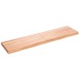 Encimera baño madera maciza tratada marrón claro 160x40x(2-6)cm de vidaXL, Encimeras - Ref: Foro24-3156156, Precio: 108,86 €,...