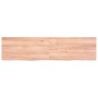 Encimera baño madera maciza tratada marrón claro 160x40x(2-6)cm de vidaXL, Encimeras - Ref: Foro24-3156156, Precio: 108,86 €,...